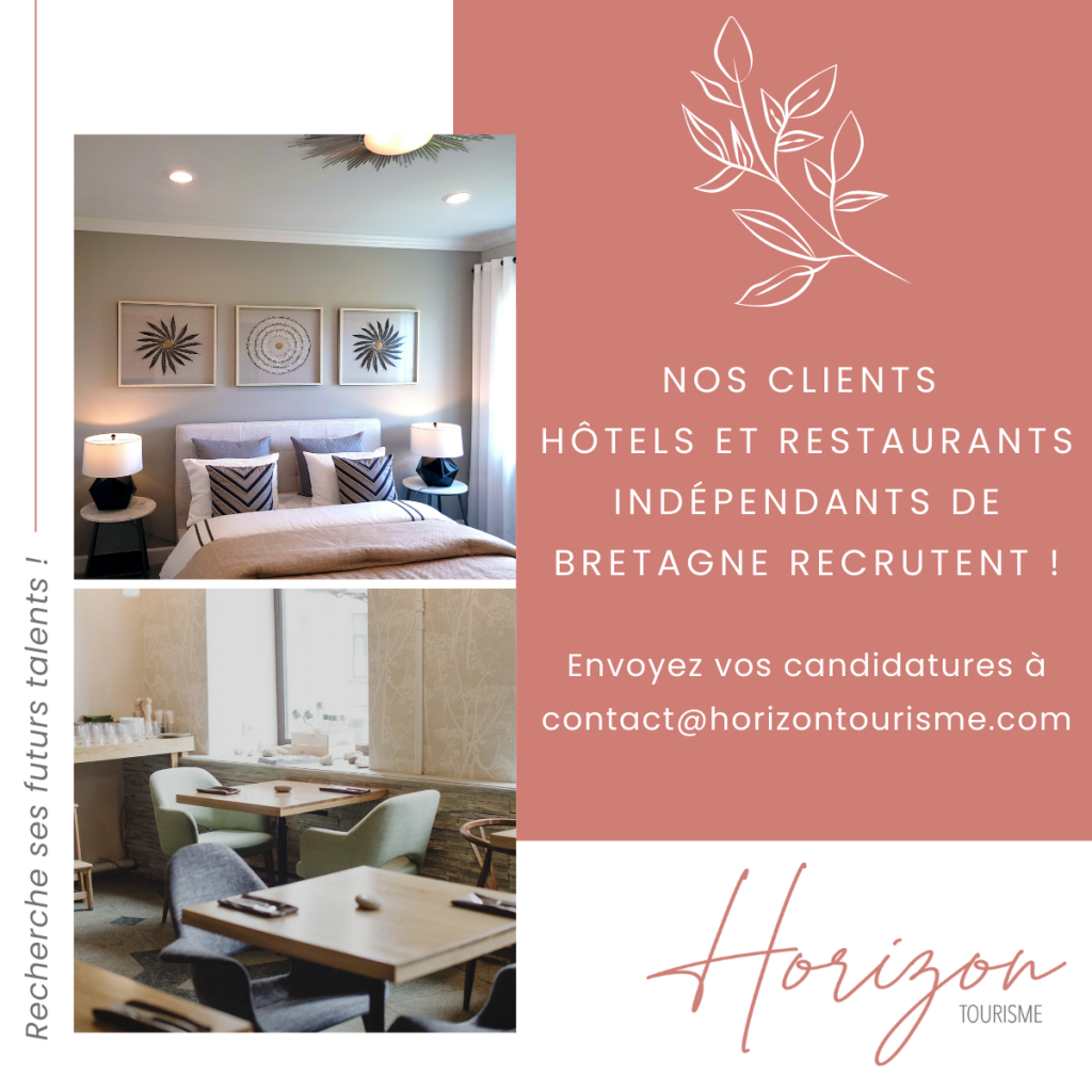 Photo restaurant et hôtel - nos clients hôtels et restaurants indépendants de Bretagne recrutent ! Envoyez vos candidatures - Logo Horizon Tourisme